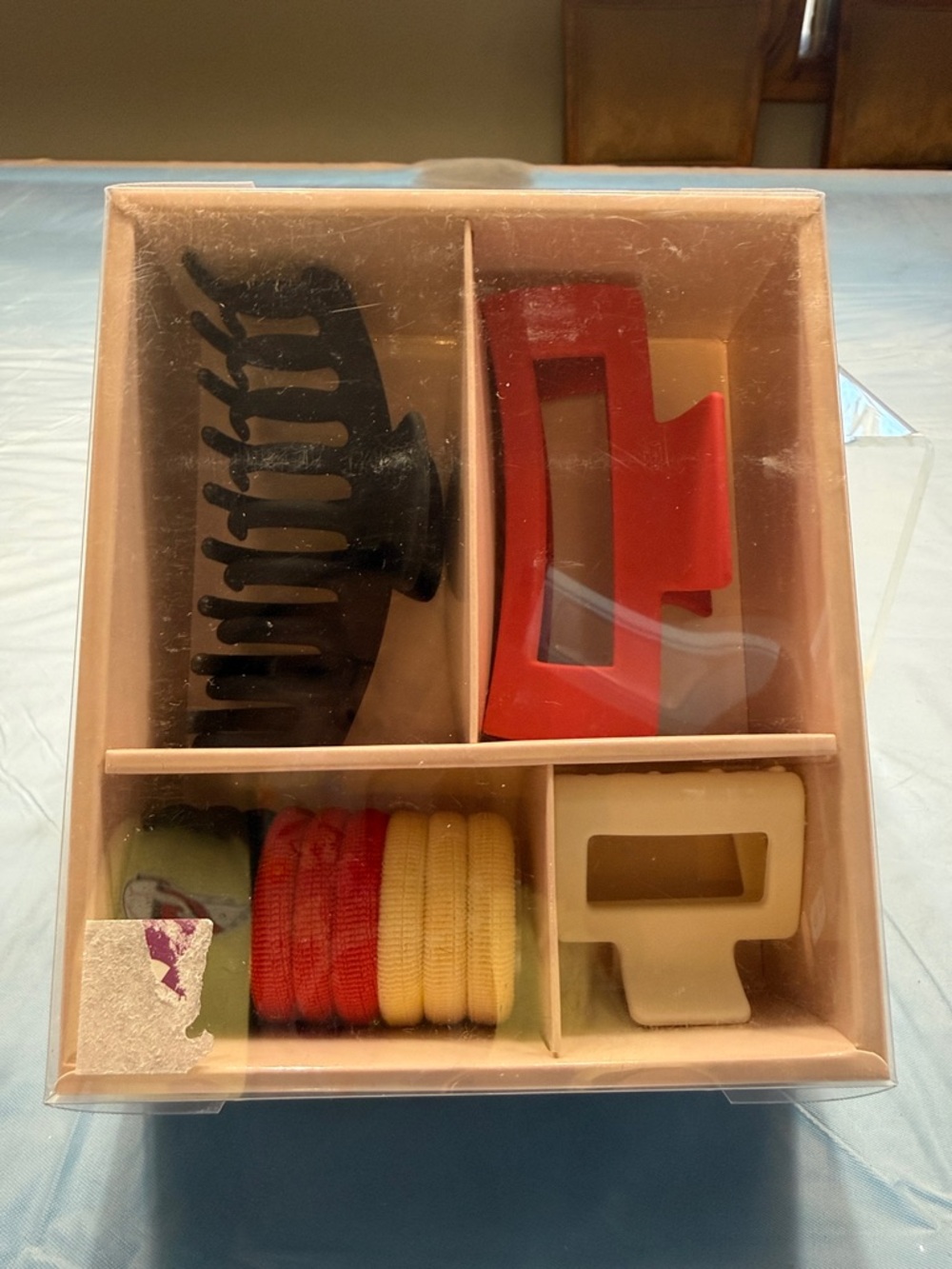 SOLD Studio Collection Hair Clips and Elastics - Black, Red, Cream, Yellow